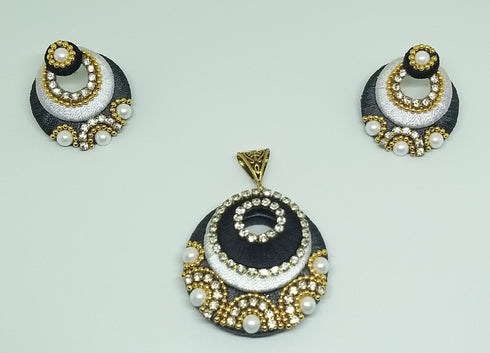 Handmade Pendant & Earring Silk Thread Jewellery